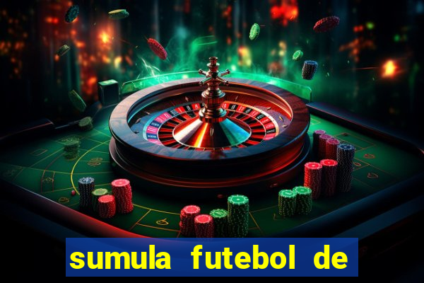 sumula futebol de campo word